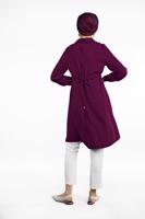 Tesettür giyim MOR KOLLARI TAŞLI TUNİK 48791