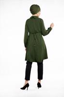 Tesettür giyim HAKİ KOLLARI TAŞLI TUNİK 48791