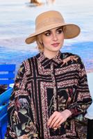 Hijab clothing BLACK Patterned Tunic T 50052 