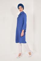 Tesettür giyim LACİVERT BONCUKLU GENİŞ KOL TUNİK T 52381