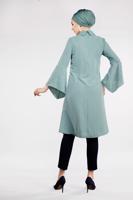 Tesettür giyim YEŞİL BONCUKLU GENİŞ KOL TUNİK T 52381
