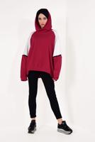 Hijab clothing RED Hooded Bat Sleeve Tracksuit Tunic T 53041 