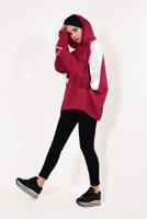 Hijab clothing RED Hooded Bat Sleeve Tracksuit Tunic T 53041 