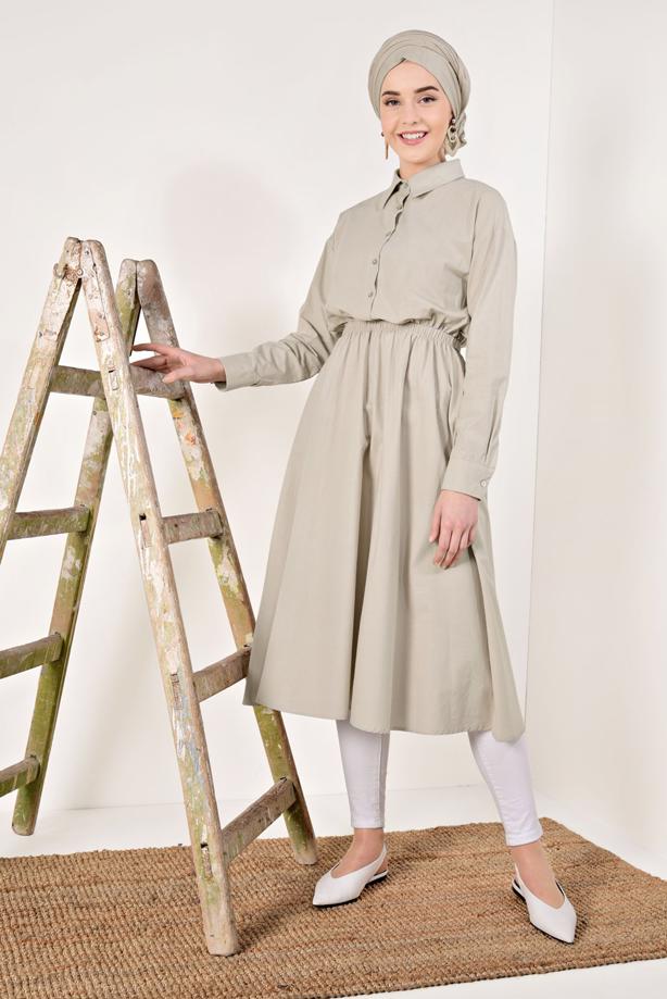 Vêtements hijab  SHIRRED WAIST TUNIC 60003 - TRENDTESETTÜR