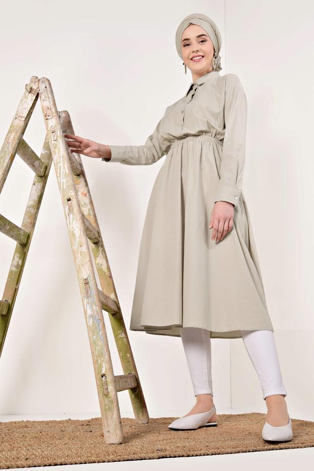 Vêtements hijab  SHIRRED WAIST TUNIC 60003 - TRENDTESETTÜR