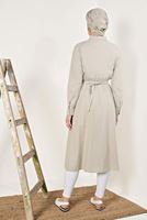 Hijab clothing BEIGE SHIRRED WAIST TUNIC 60003