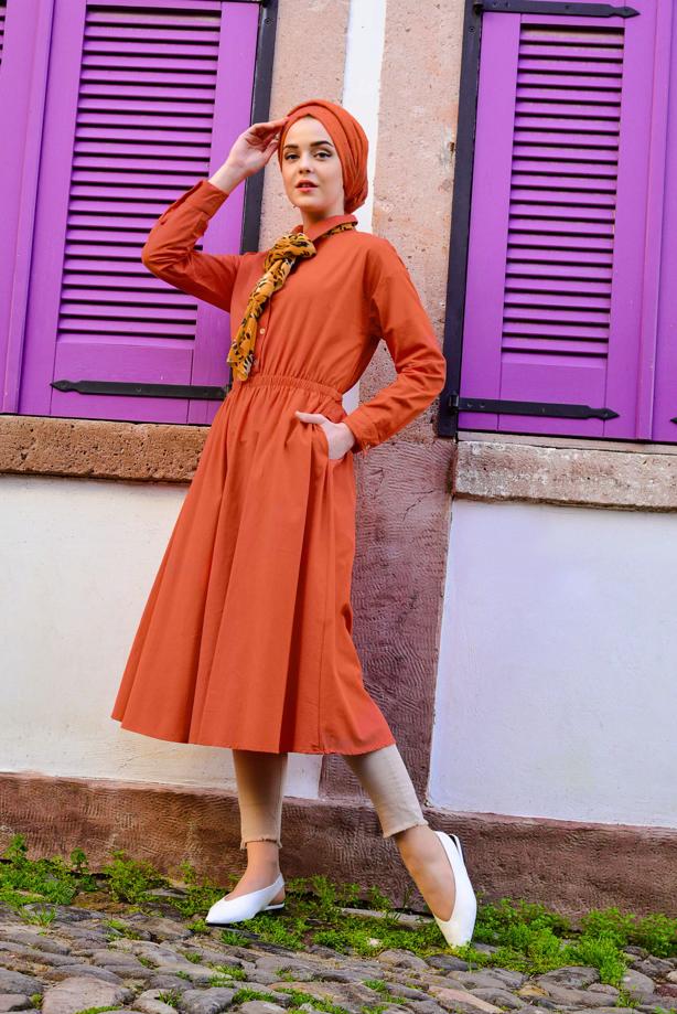 Vêtements hijab  SHIRRED WAIST TUNIC 60003 - TRENDTESETTÜR