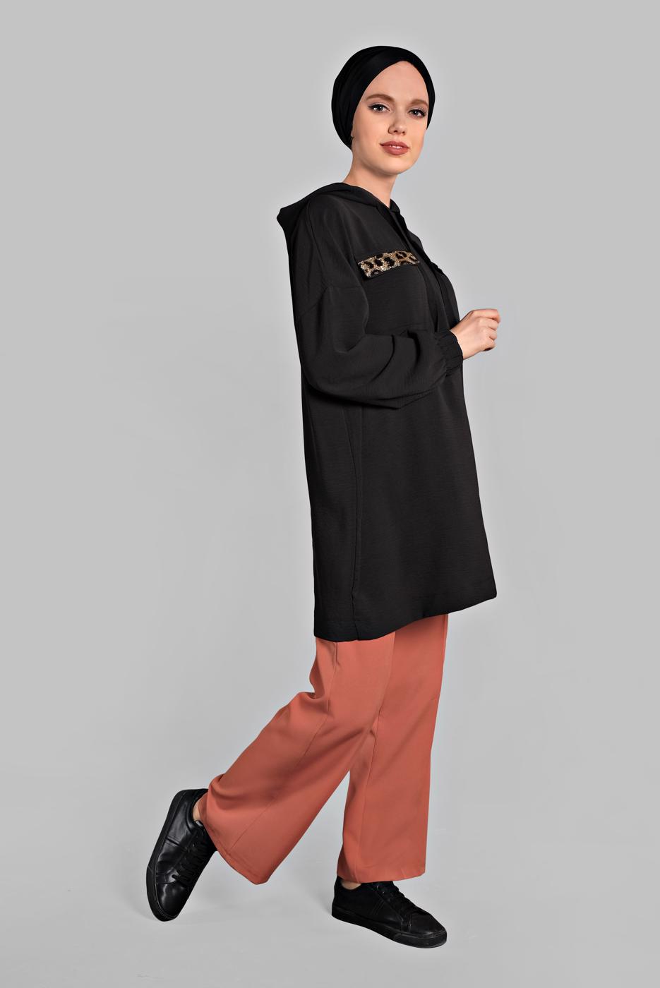 Vêtements hijab NOIR Tunique T 60191 