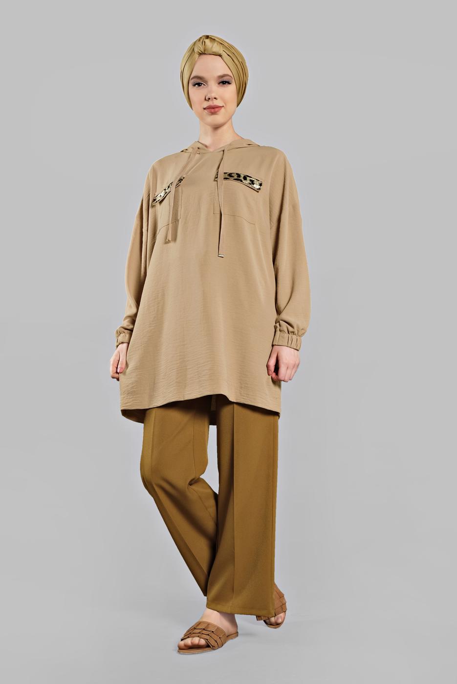 Vêtements hijab BRUN Tunique T 60191 