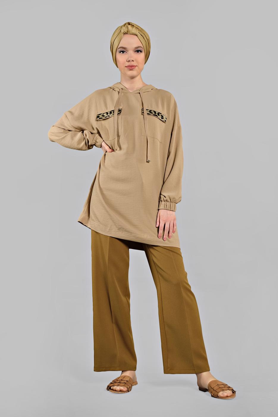 Vêtements hijab BRUN Tunique T 60191 