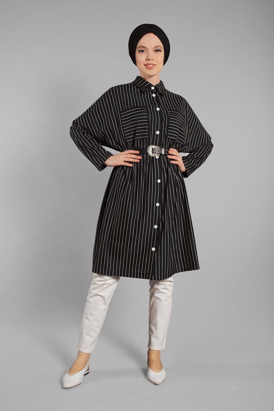 Vêtements hijab NOIR Tunique T 79202 