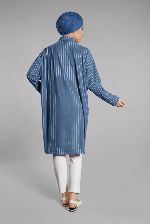 Vêtements hijab  Striped Button Tunic T 79202 - TRENDTESETTÜR