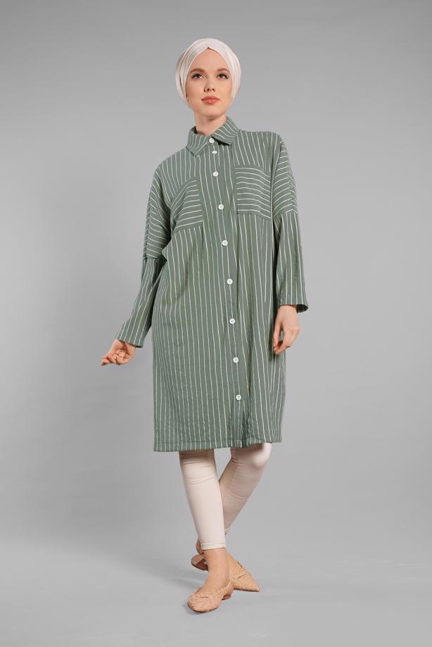 Vêtements hijab  Striped Button Tunic T 79202 - TRENDTESETTÜR