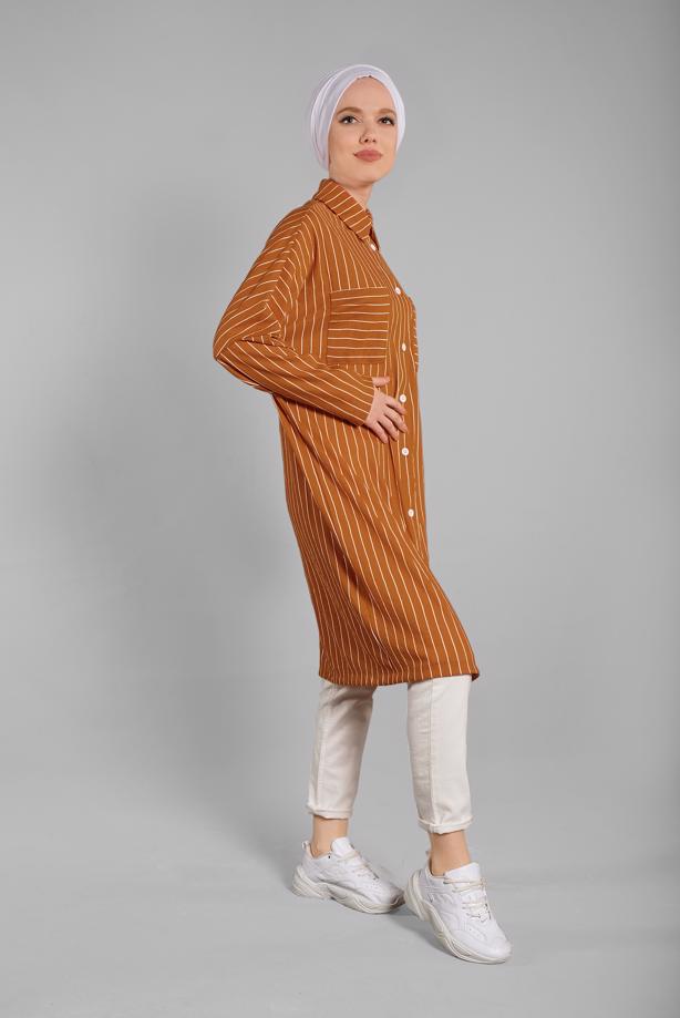 Vêtements hijab  Striped Button Tunic T 79202 - TRENDTESETTÜR