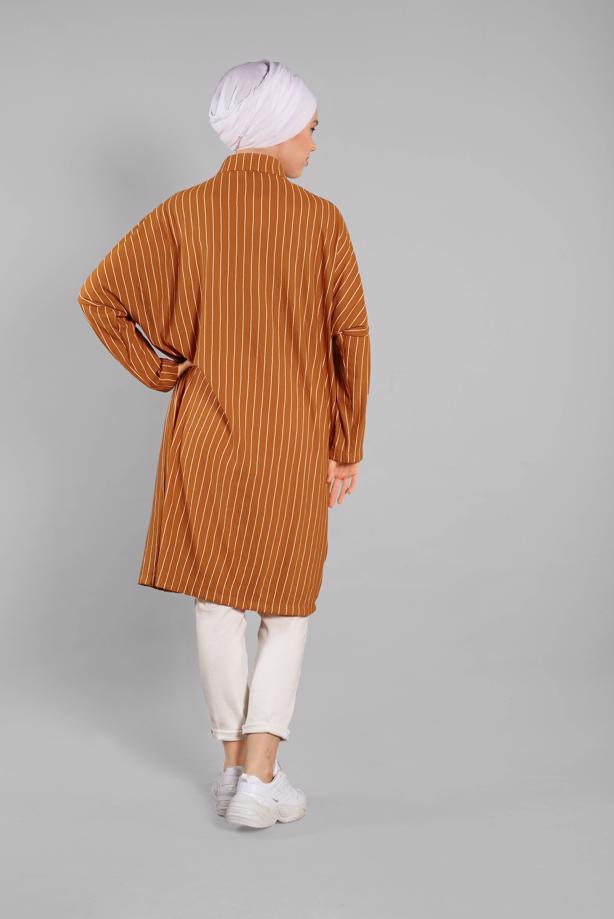Vêtements hijab  Striped Button Tunic T 79202 - TRENDTESETTÜR