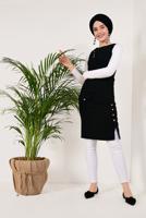 Vêtements hijab NOIR TUNIQUE T 8389