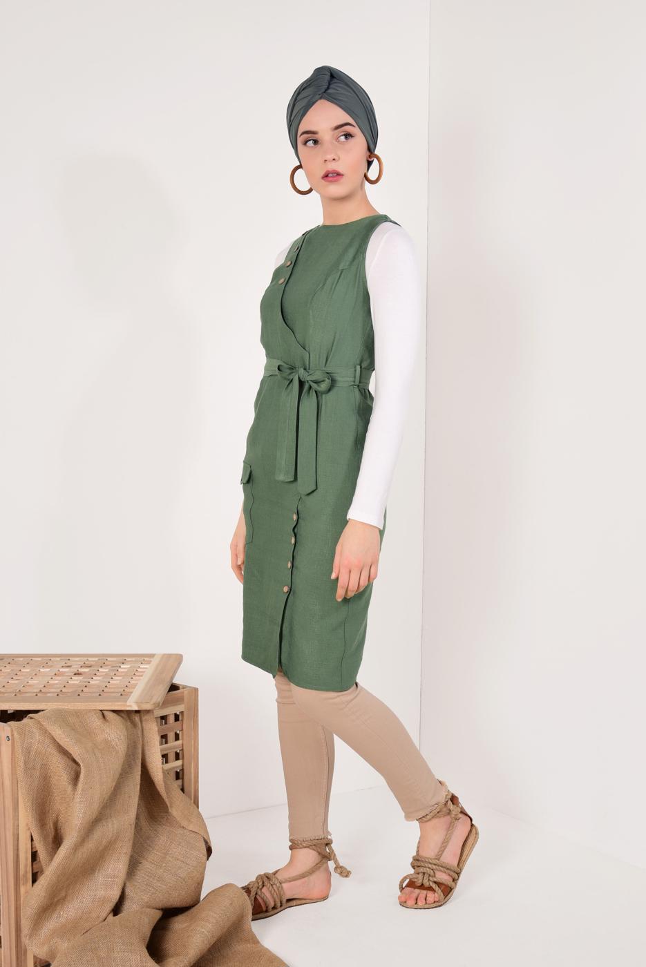 Vêtements hijab KAKI TUNIQUE T 83891