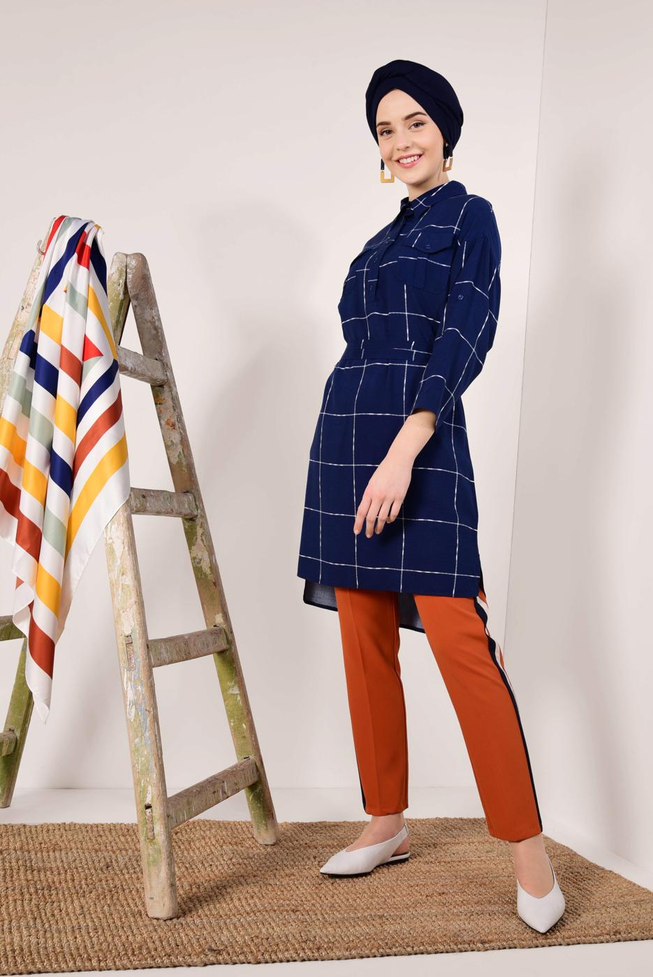 Vêtements hijab BLEU MARINE Tunique T 91991 