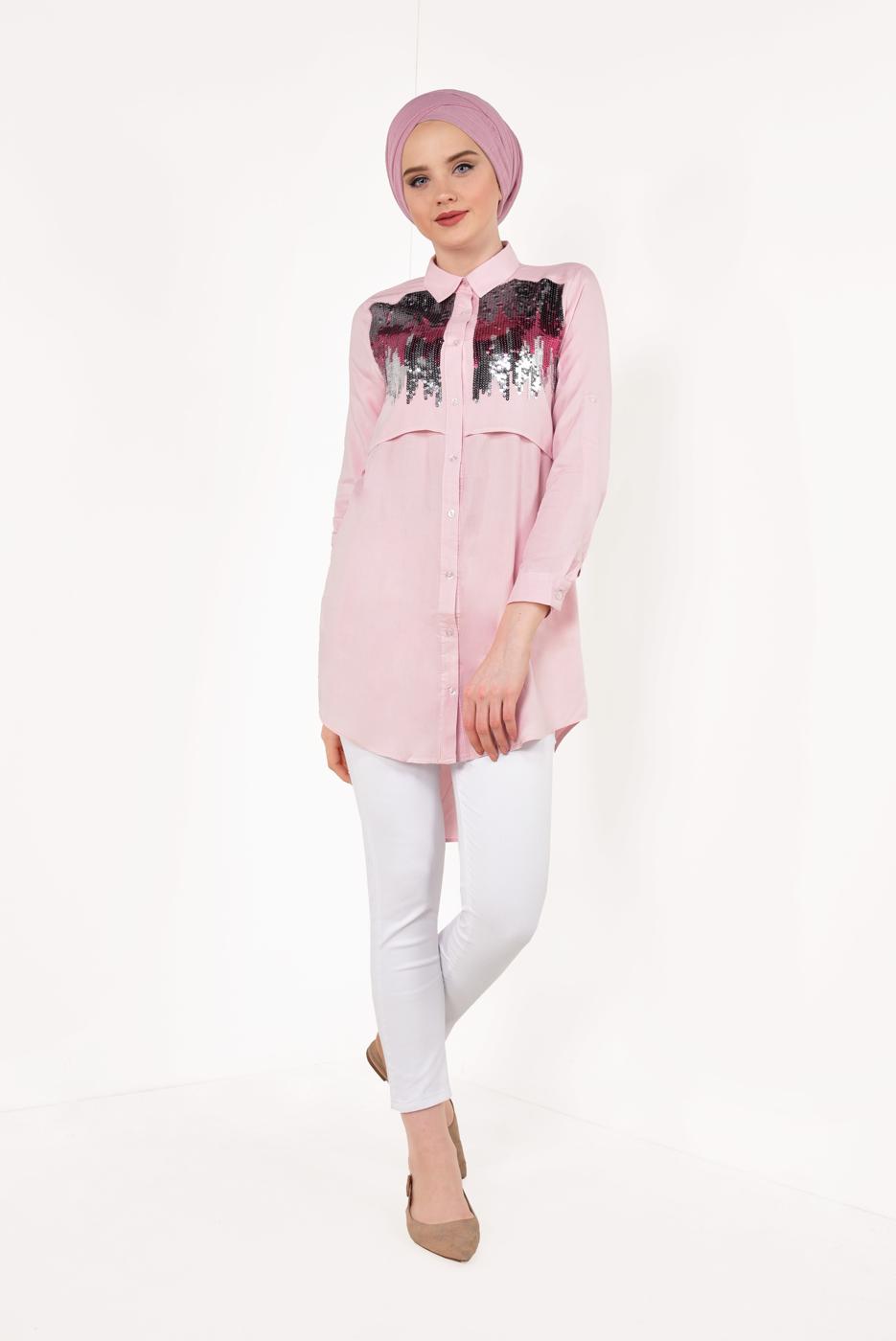 Vêtements hijab POUDRE Tunique T 0001 