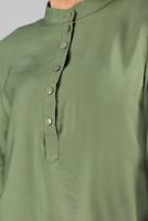 Tesettür giyim HAKİ HAKİM YAKA DÜĞMELİ TUNİK 7103