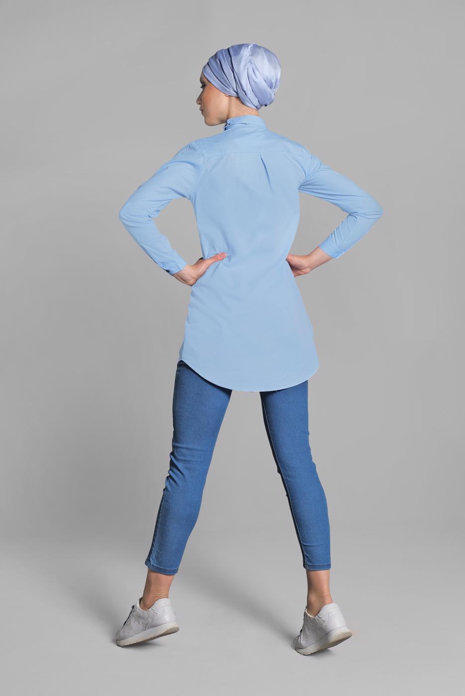 Vêtements hijab BLEU Tunique T 0174 