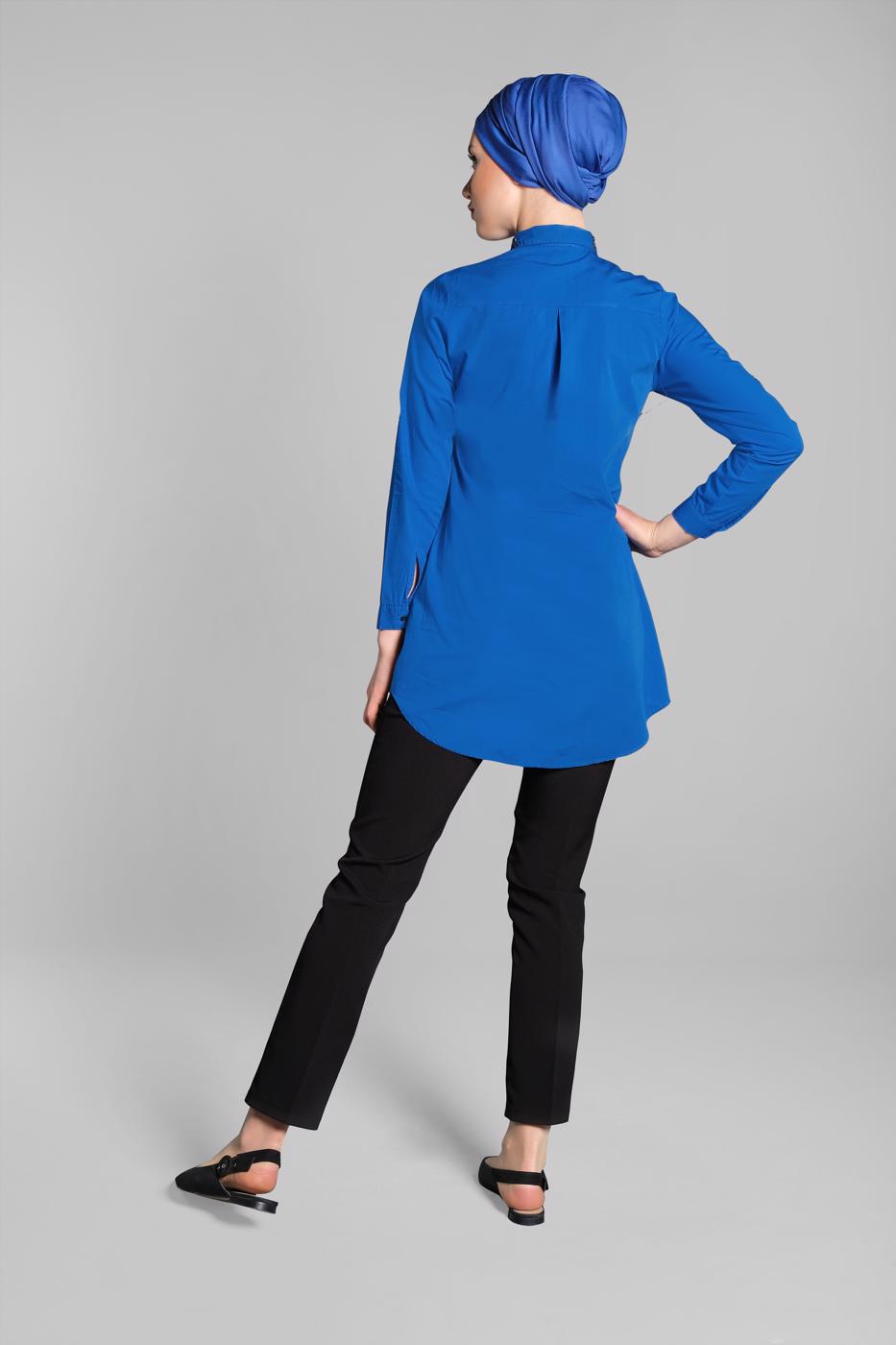 Hijab clothing NAVY BLUE Stoned Tunic T 0174 