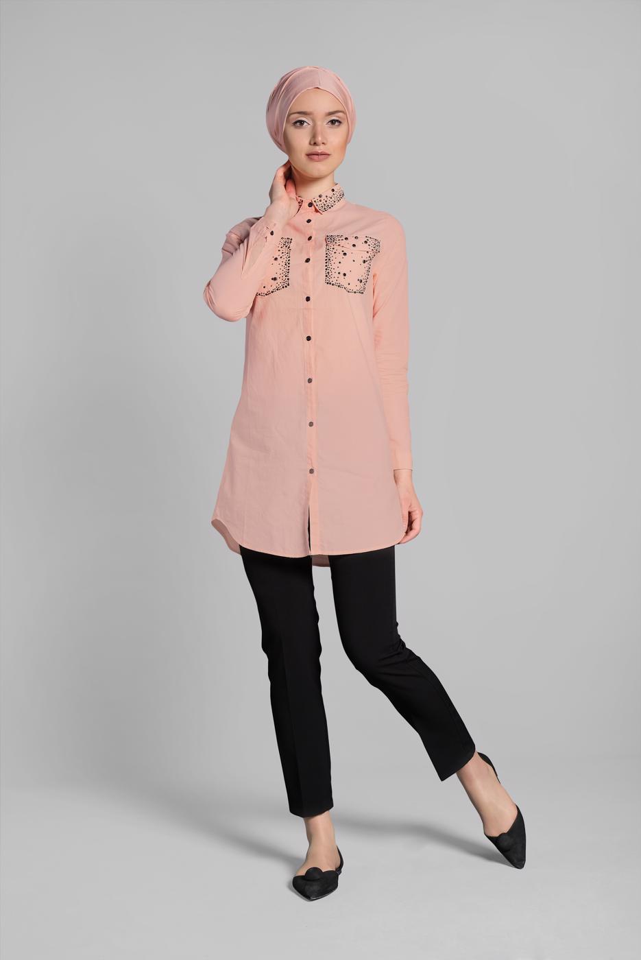 Vêtements hijab POUDRE Tunique T 0174 