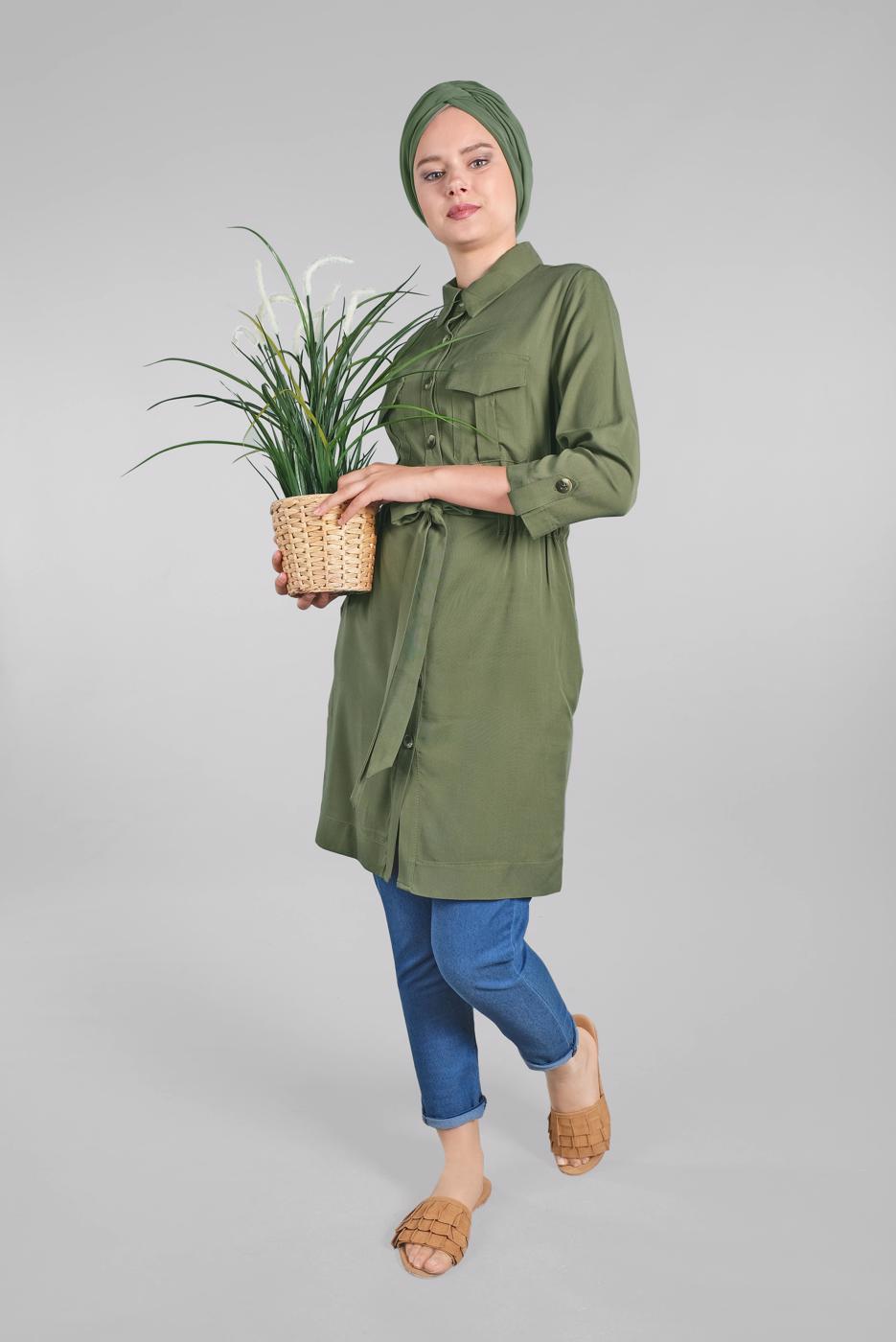 Vêtements hijab KAKI Tunique T 826 