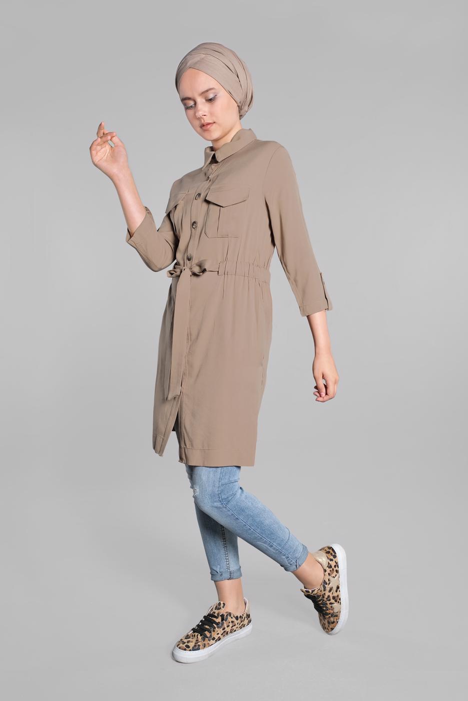 Vêtements hijab BEIGE Tunique T 826 