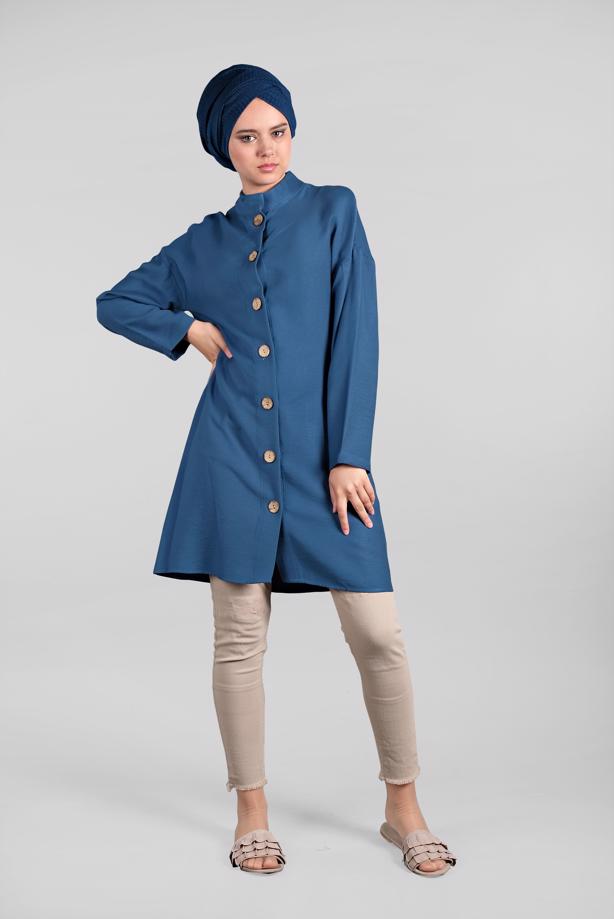 Vêtements hijab  MANDARIN COLLAR SHIRT 991  - TRENDTESETTÜR