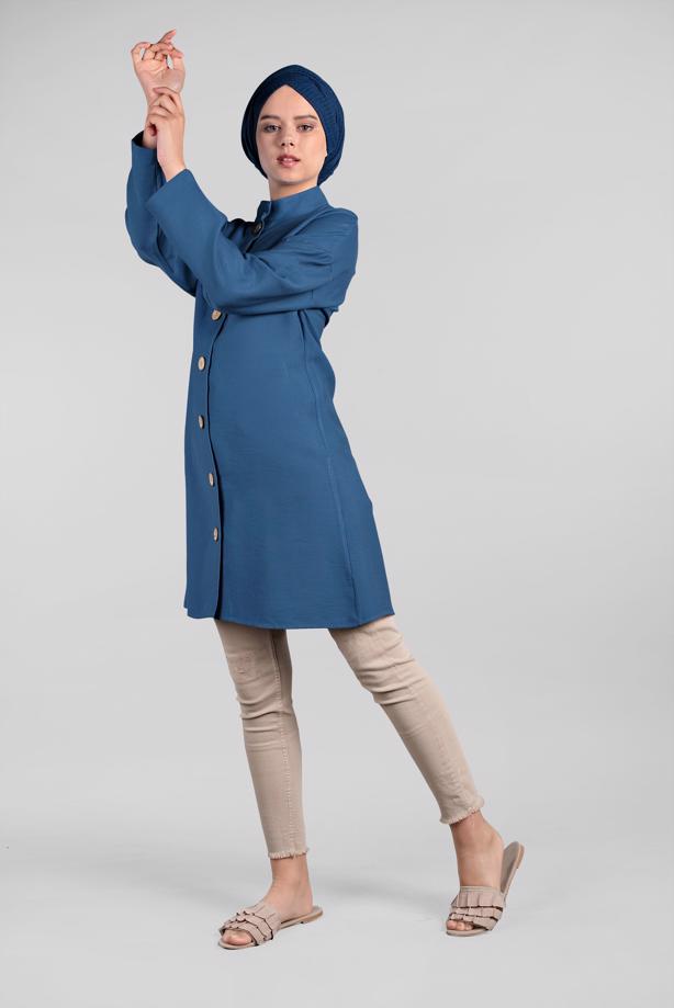 Vêtements hijab  MANDARIN COLLAR SHIRT 991  - TRENDTESETTÜR