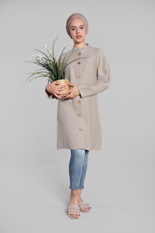 Vêtements hijab  MANDARIN COLLAR SHIRT 991  - TRENDTESETTÜR