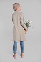 Vêtements hijab BEIGE CHEMISE À COL MAO 991 