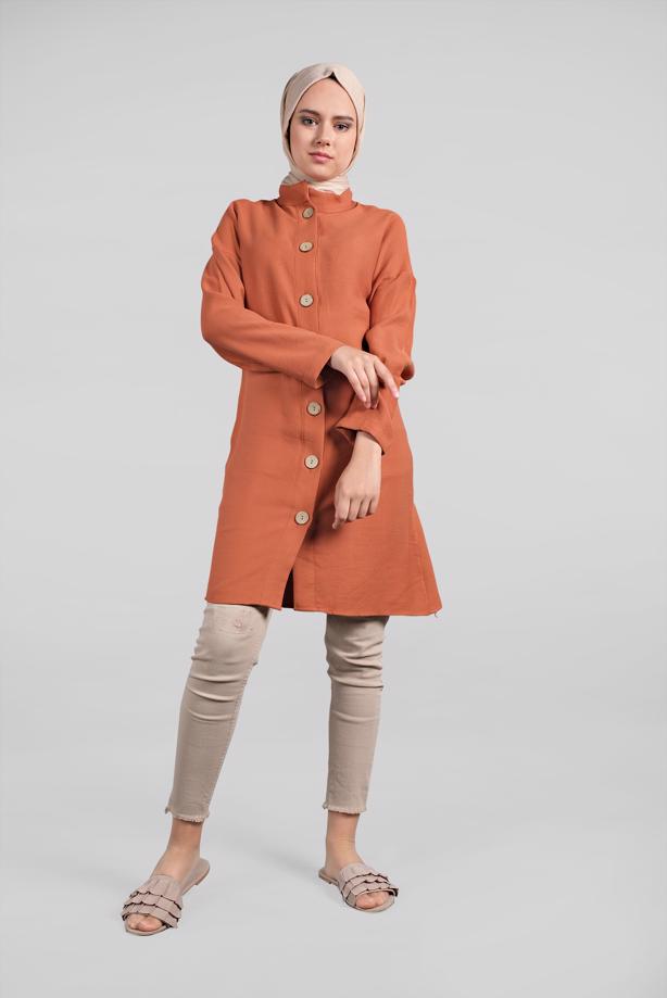 Vêtements hijab  MANDARIN COLLAR SHIRT 991  - TRENDTESETTÜR