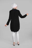 Vêtements hijab NOIR TUNIQUE EN BRILLANTE À VERROTERIES 1174 