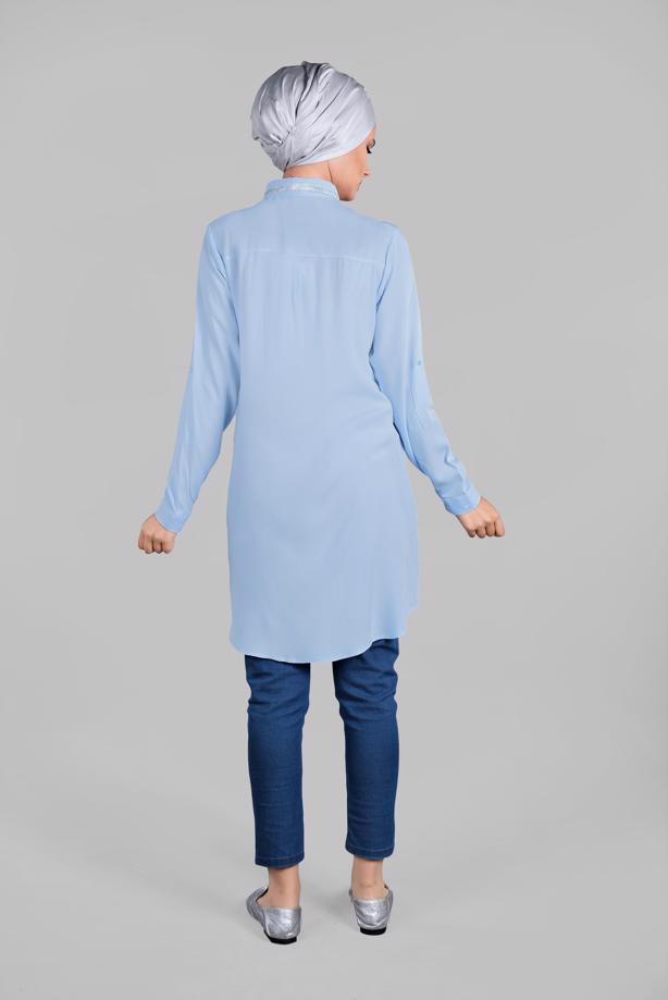 Vêtements hijab  BEADED SPARKLY EMBROIDERED TUNIC  1174  - TRENDTESETTÜR