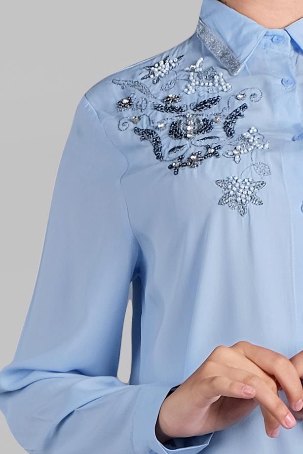 Vêtements hijab  BEADED SPARKLY EMBROIDERED TUNIC  1174  - TRENDTESETTÜR