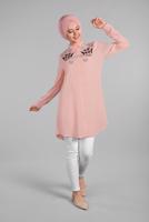 Hijab clothing POWDER BEADED SPARKLY EMBROIDERED TUNIC  1174 
