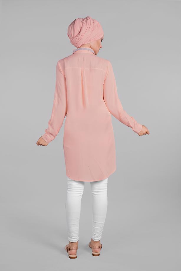 Vêtements hijab  BEADED SPARKLY EMBROIDERED TUNIC  1174  - TRENDTESETTÜR