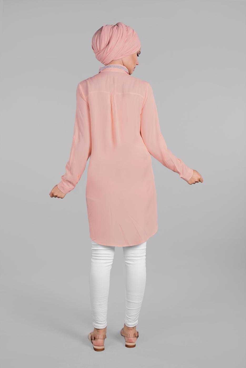 Hijab clothing POWDER BEADED SPARKLY EMBROIDERED TUNIC  1174 