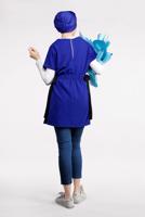 Hijab clothing NAVY BLUE SMOCKED-WAIST TUNIC 1810 