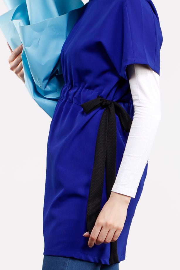 Tesettür giyim  BELİ LASTİKLİ YARIM KOL TUNİK T 1810 - TRENDTESETTÜR