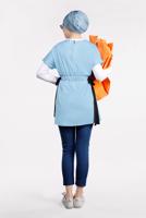 Vêtements hijab BLEU TUNIQUE TAILLE À SMOCKS 1810 