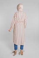 Hijab clothing BEIGE SEQUINNED COTTON SHIRT TUNIC 1814 