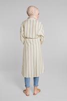 Hijab clothing BEIGE SEQUINNED COTTON SHIRT TUNIC 1814 