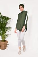 Hijab clothing KHAKI STRIPPED SHIRT TUNIC 1881 