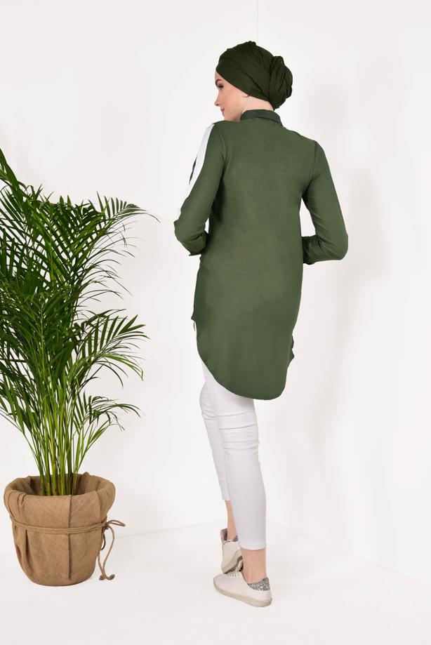 Hijab clothing  STRIPPED SHIRT TUNIC 1881  - TRENDTESETTÜR