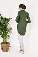 Hijab clothing KHAKI STRIPPED SHIRT TUNIC 1881 