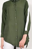 Hijab clothing KHAKI STRIPPED SHIRT TUNIC 1881 