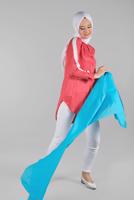 Hijab clothing CORAL STRIPPED SHIRT TUNIC 1881 